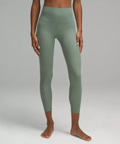 lulu Align High-Rise Ribbed Pant 25"