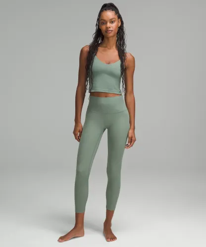lulu Align High-Rise Ribbed Pant 25"