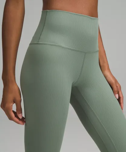 lulu Align High-Rise Ribbed Pant 25"