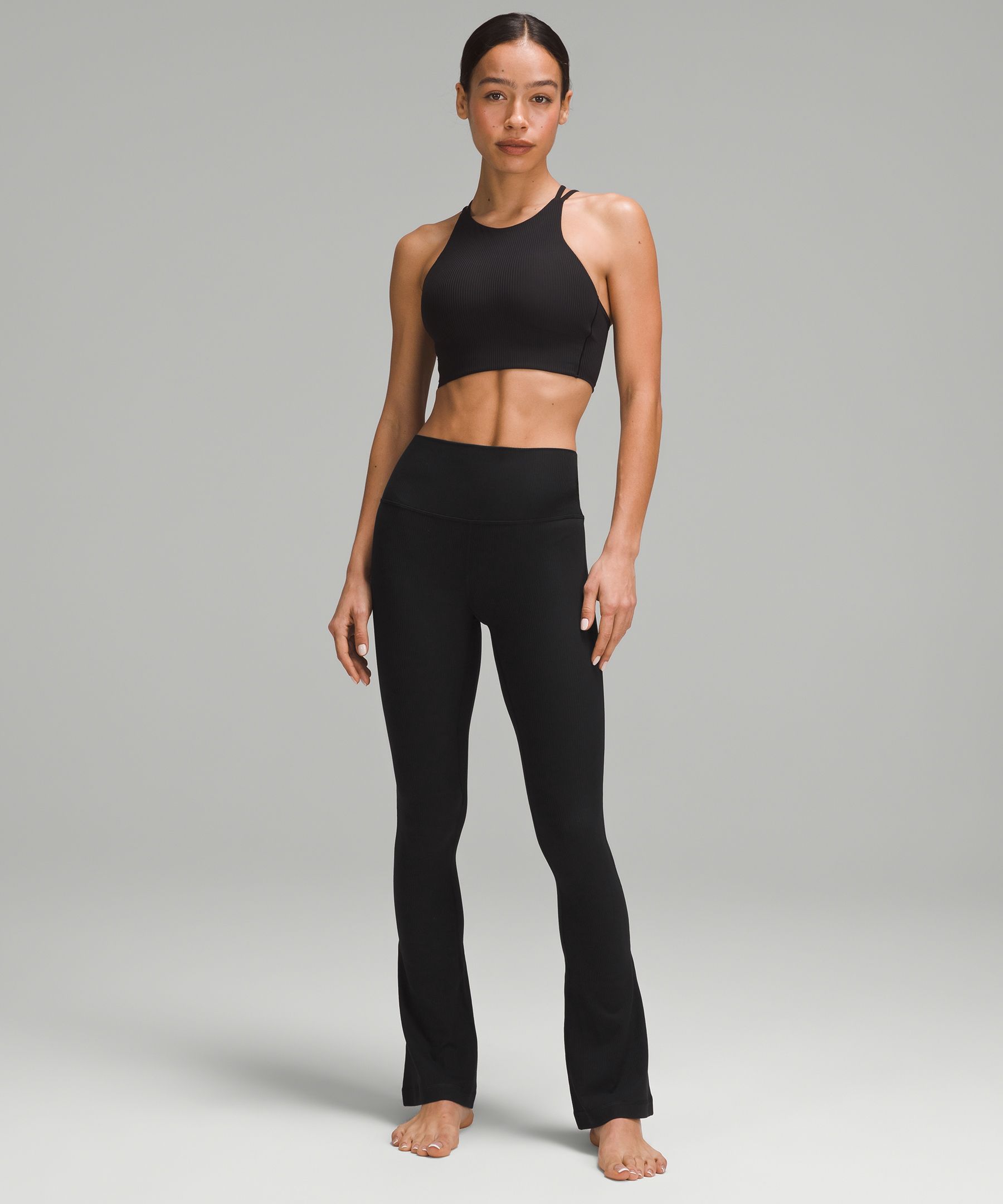 lulu Align Ribbed Mini-Flare Pant Extra Short