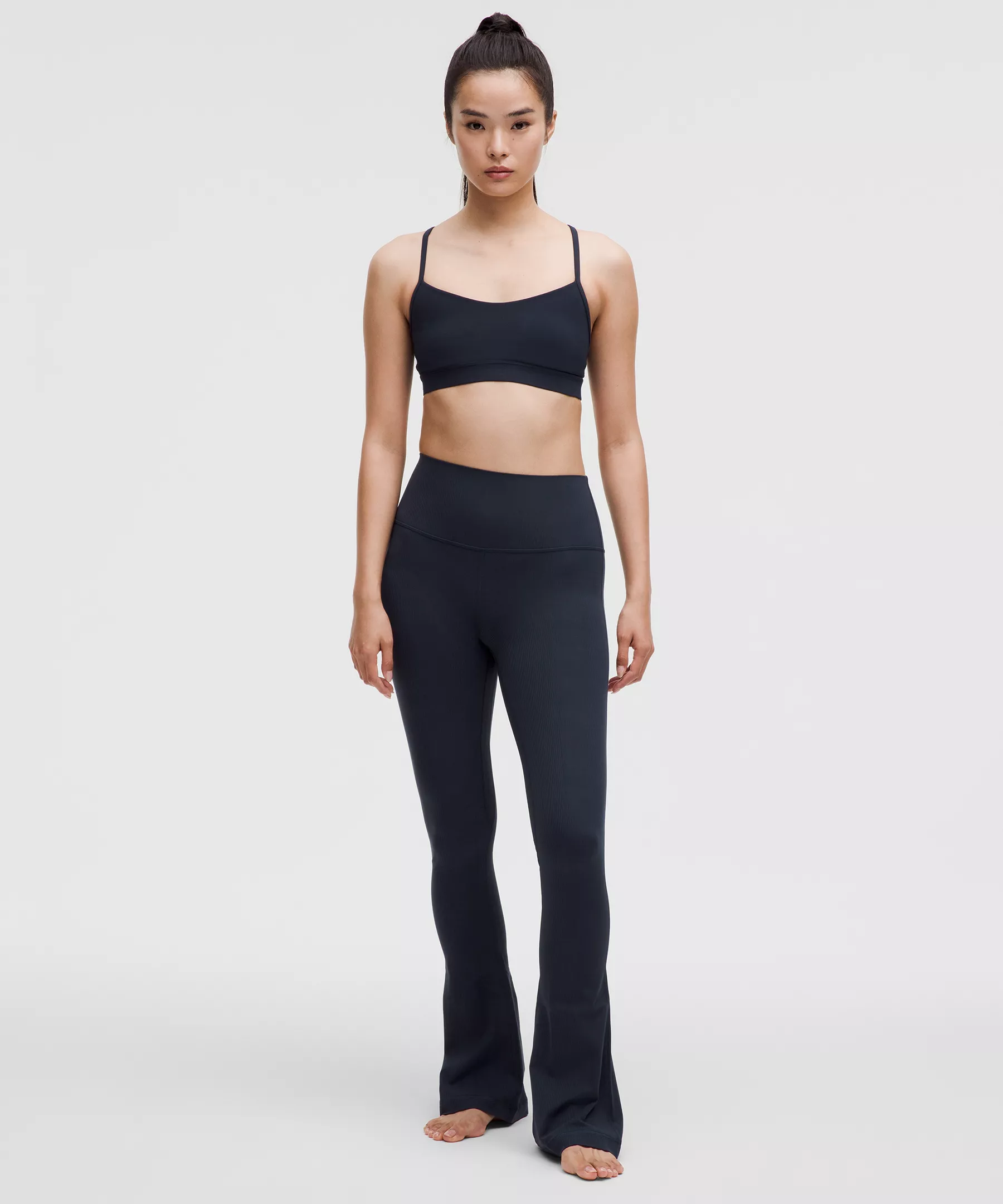 lulu Align High-Rise Ribbed Mini-Flare Pant Regular