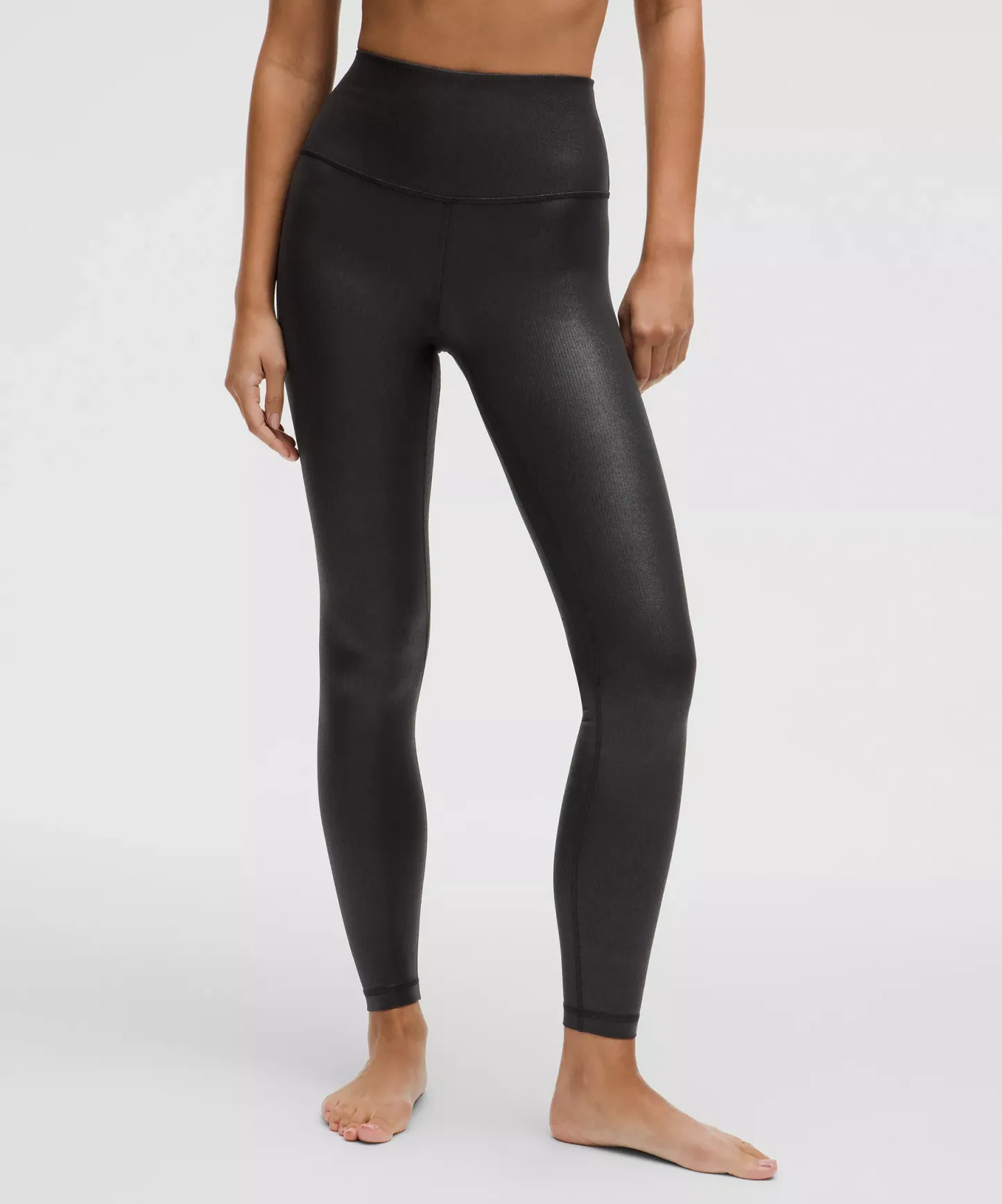 lulu Align High-Rise Ribbed Pant 28" Shine