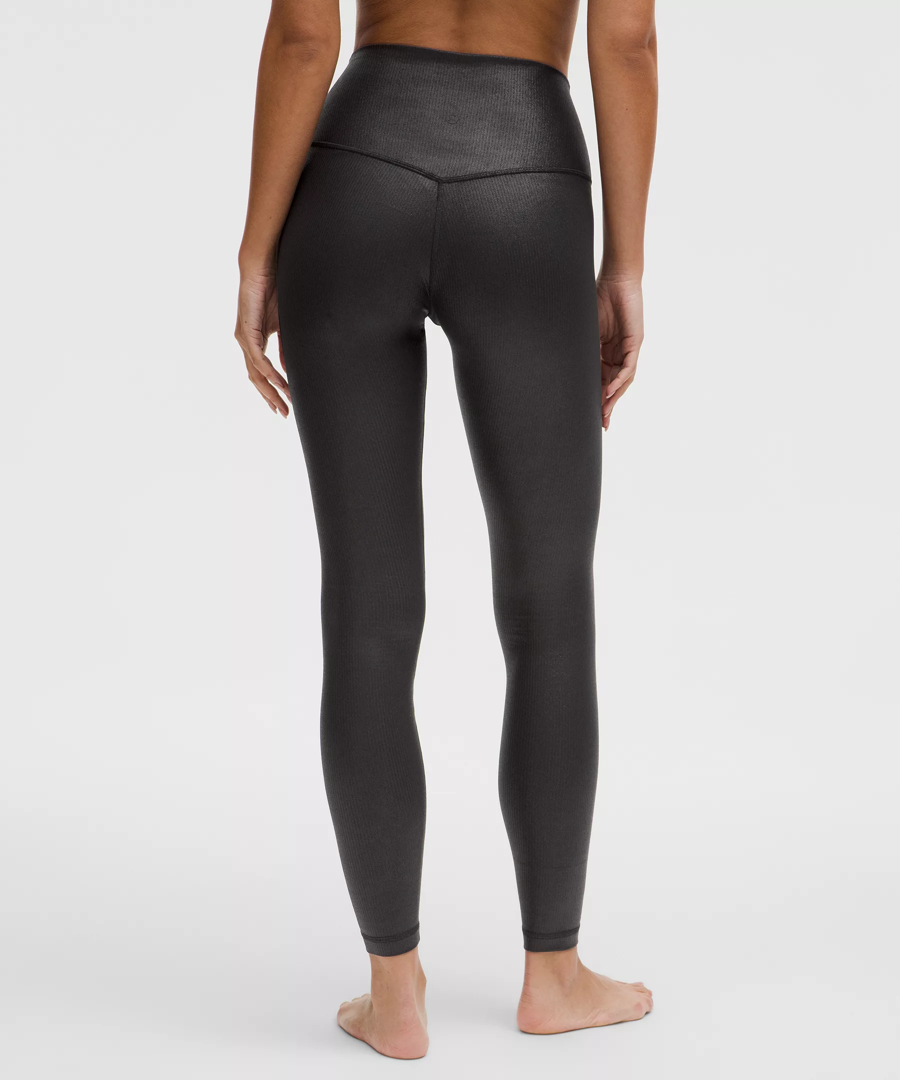 lulu Align High-Rise Ribbed Pant 28" Shine