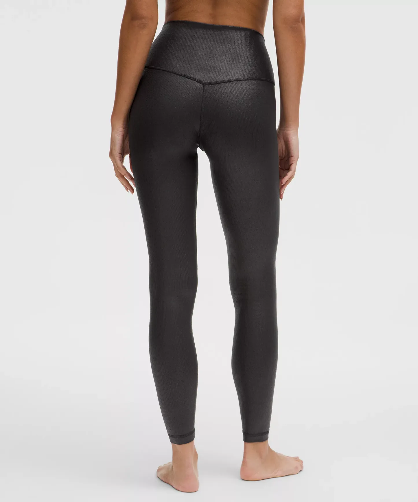 lulu Align High-Rise Ribbed Pant 28" Shine