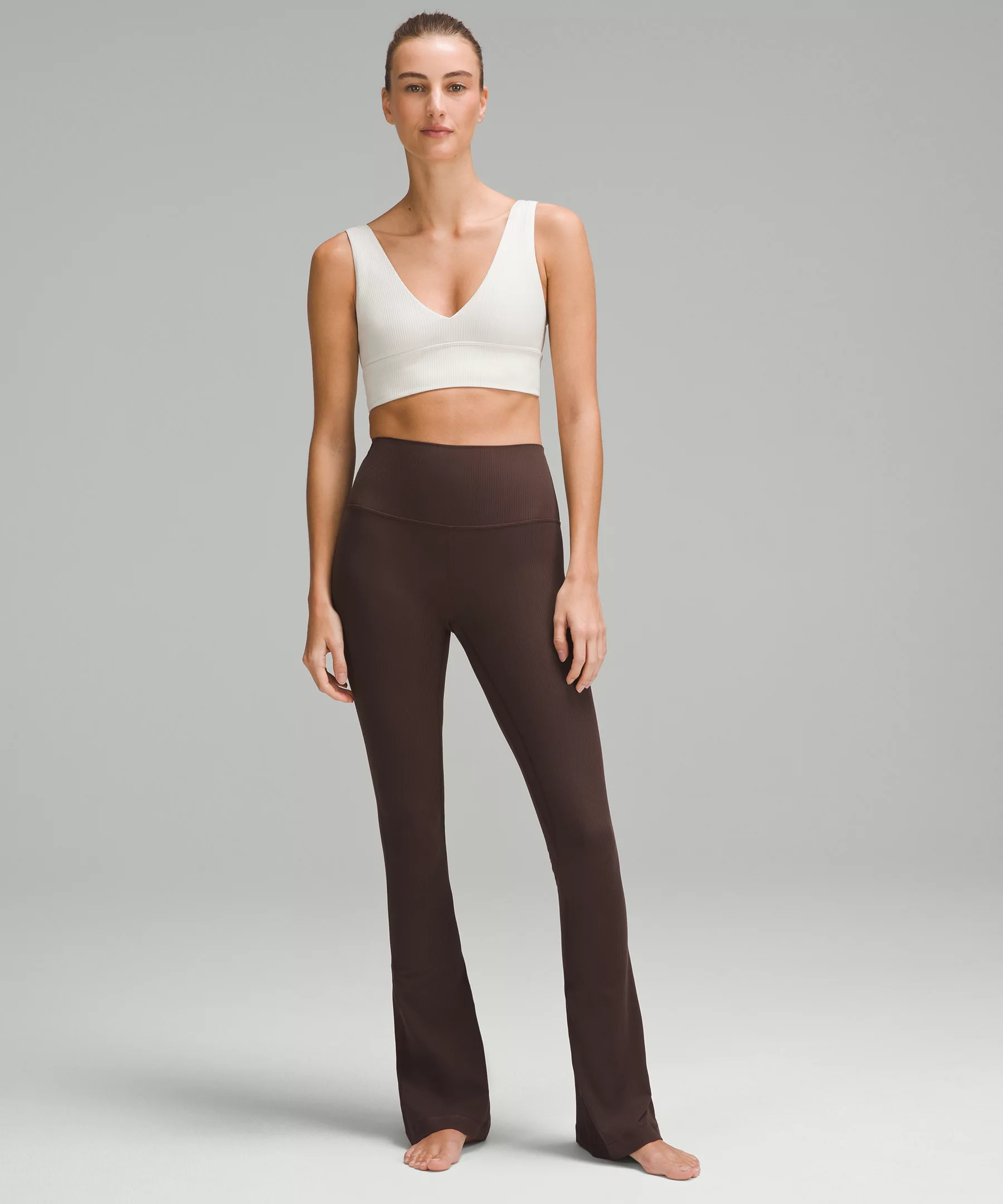 lulu Align Ribbed Mini-Flare Pant Extra Short