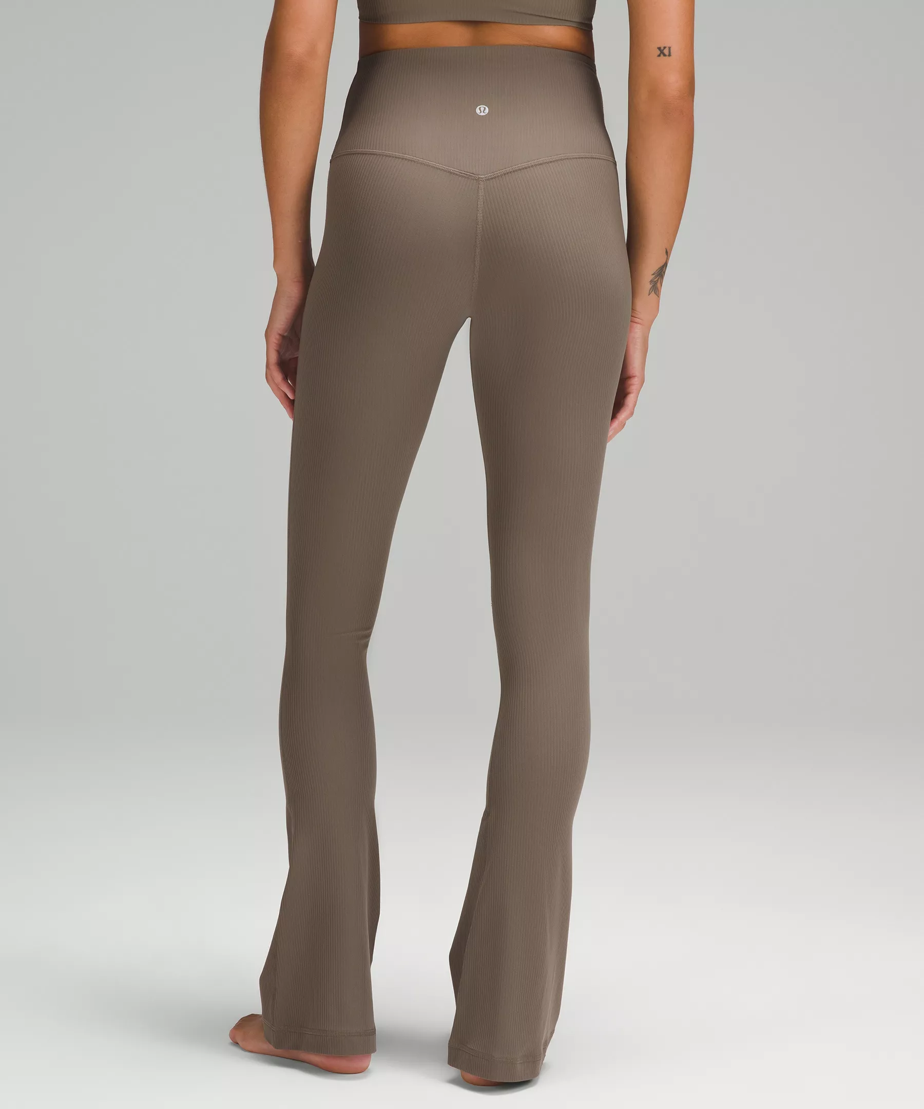 lulu Align Ribbed Mini-Flare Pant Extra Short