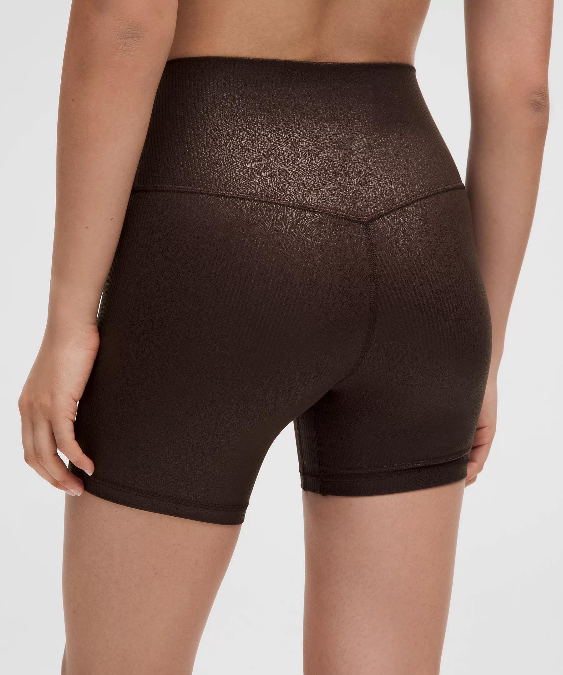 lulu Align High-Rise Ribbed Short 6" Shine