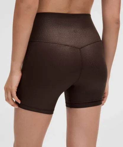 lulu Align High-Rise Ribbed Short 6" Shine