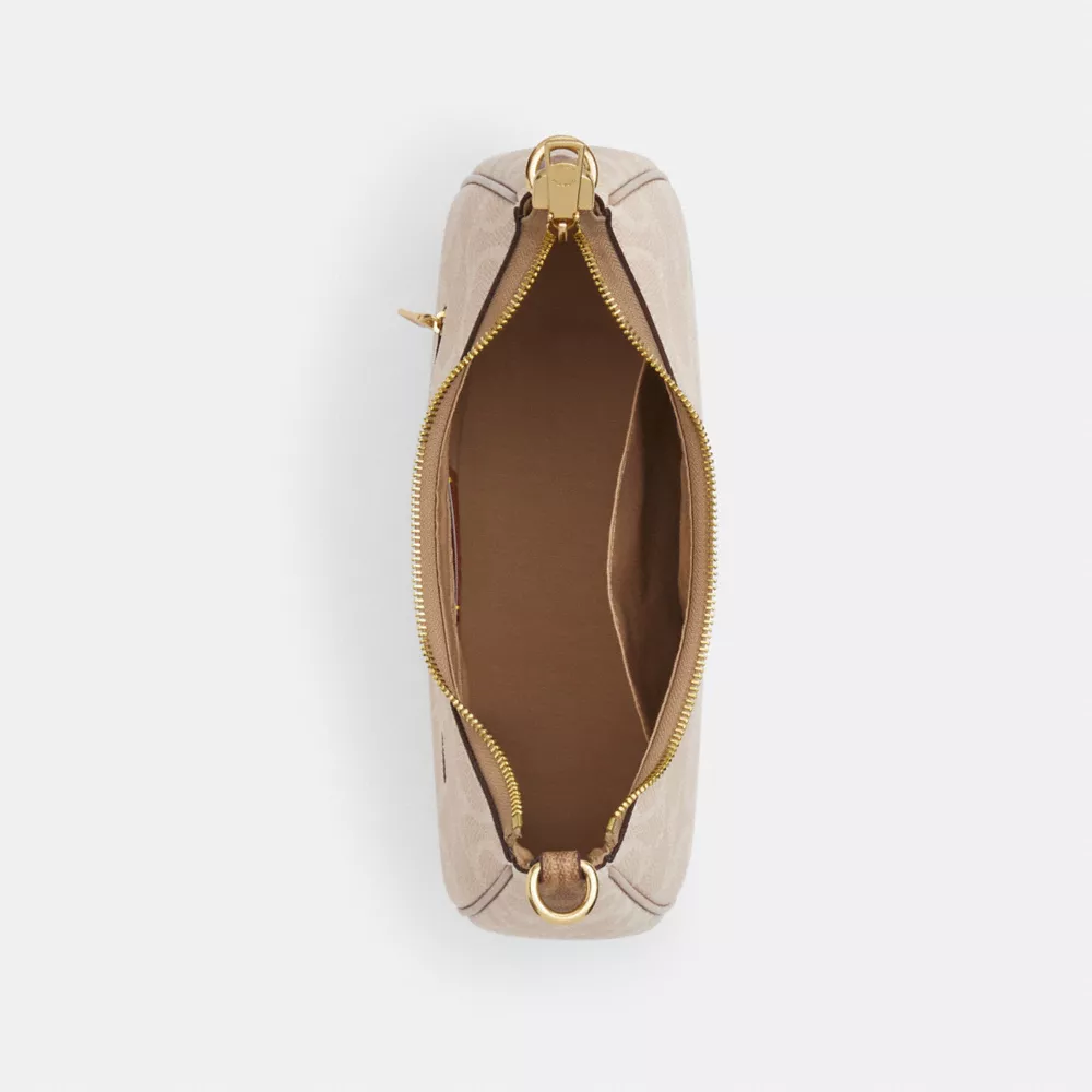 Teri Hobo Bag In Blocked Signature Canvas