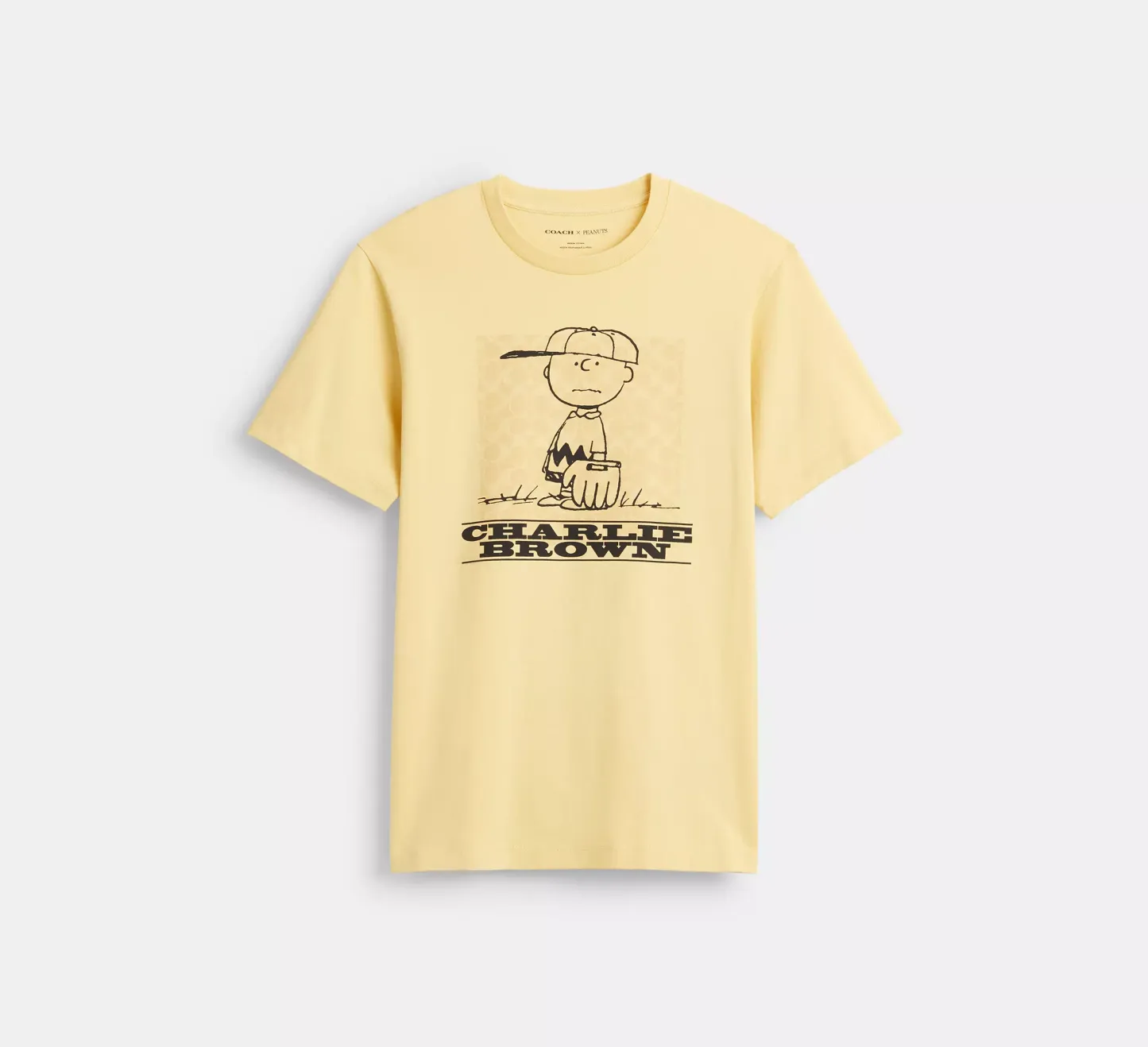 X Peanuts Charlie Brown Signature Square T Shirt In Organic Cotton