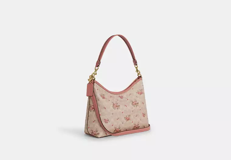 Laurel Shoulder Bag In Signature Canvas With Floral Print