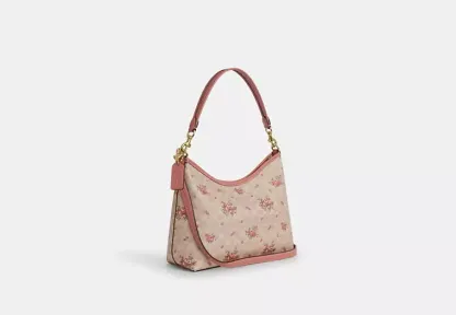 Laurel Shoulder Bag In Signature Canvas With Floral Print