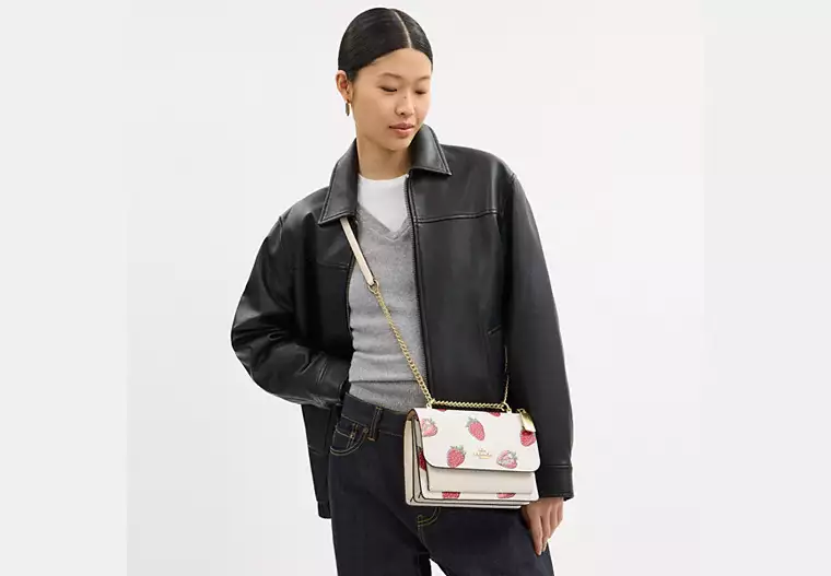 Klare Crossbody Bag With Wild Strawberry Print