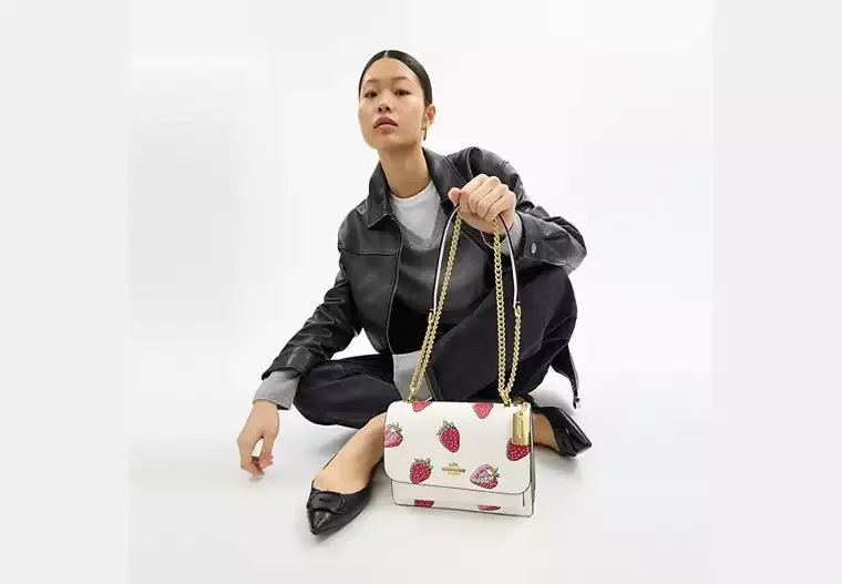 Klare Crossbody Bag With Wild Strawberry Print