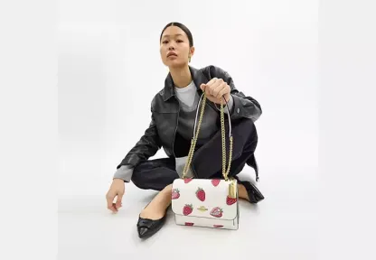 Klare Crossbody Bag With Wild Strawberry Print