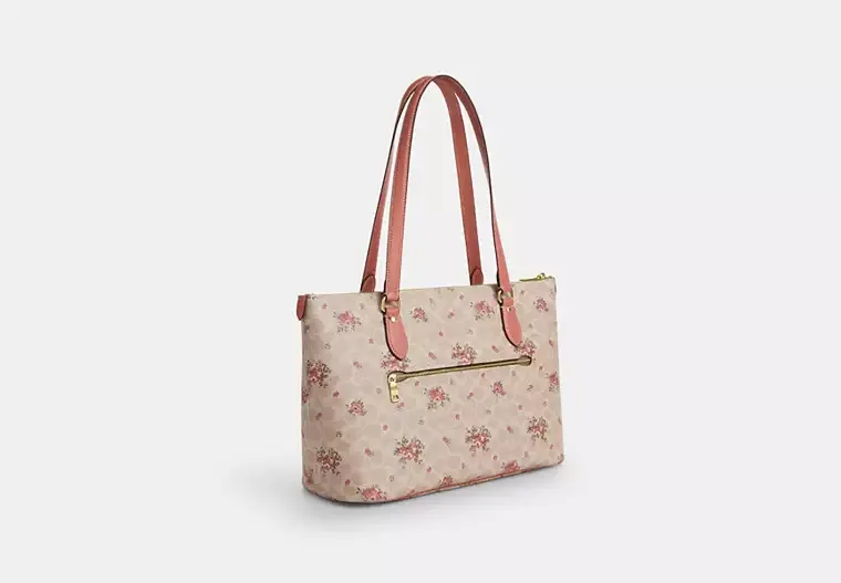 Gallery Tote Bag In Signature Canvas With Floral Print