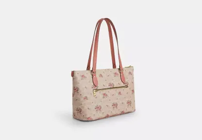 Gallery Tote Bag In Signature Canvas With Floral Print