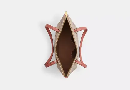 Gallery Tote Bag In Signature Canvas With Floral Print