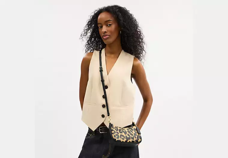 Teri Mini Crossbody Bag With Leopard Print