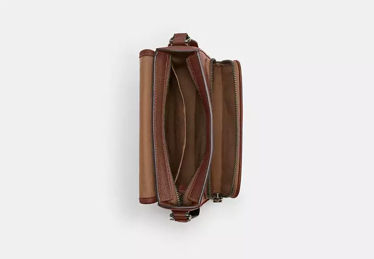 Coach X Peanuts Sullivan Flap Crossbody Bag In Signature Canvas With Patches