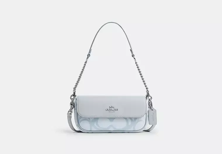 Hailey Flap Bag In Sketch Signature Canvas