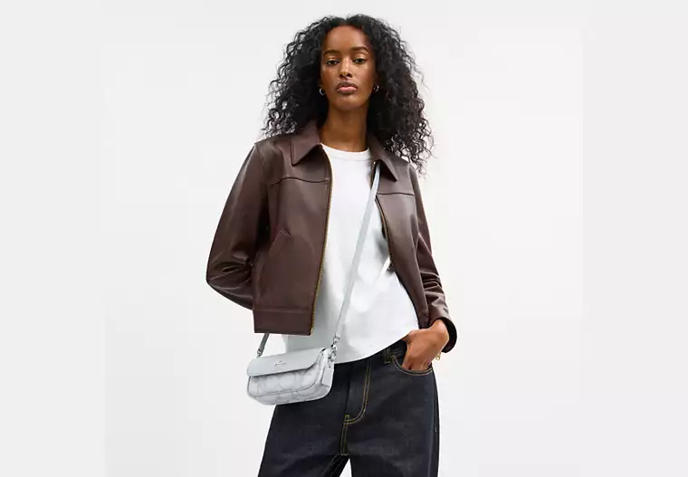 Hailey Flap Bag In Sketch Signature Canvas