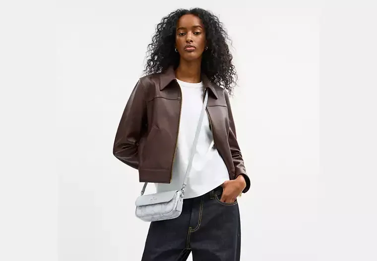 Hailey Flap Bag In Sketch Signature Canvas