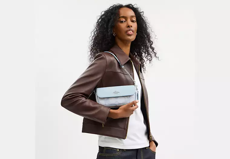 Hailey Flap Bag In Sketch Signature Canvas