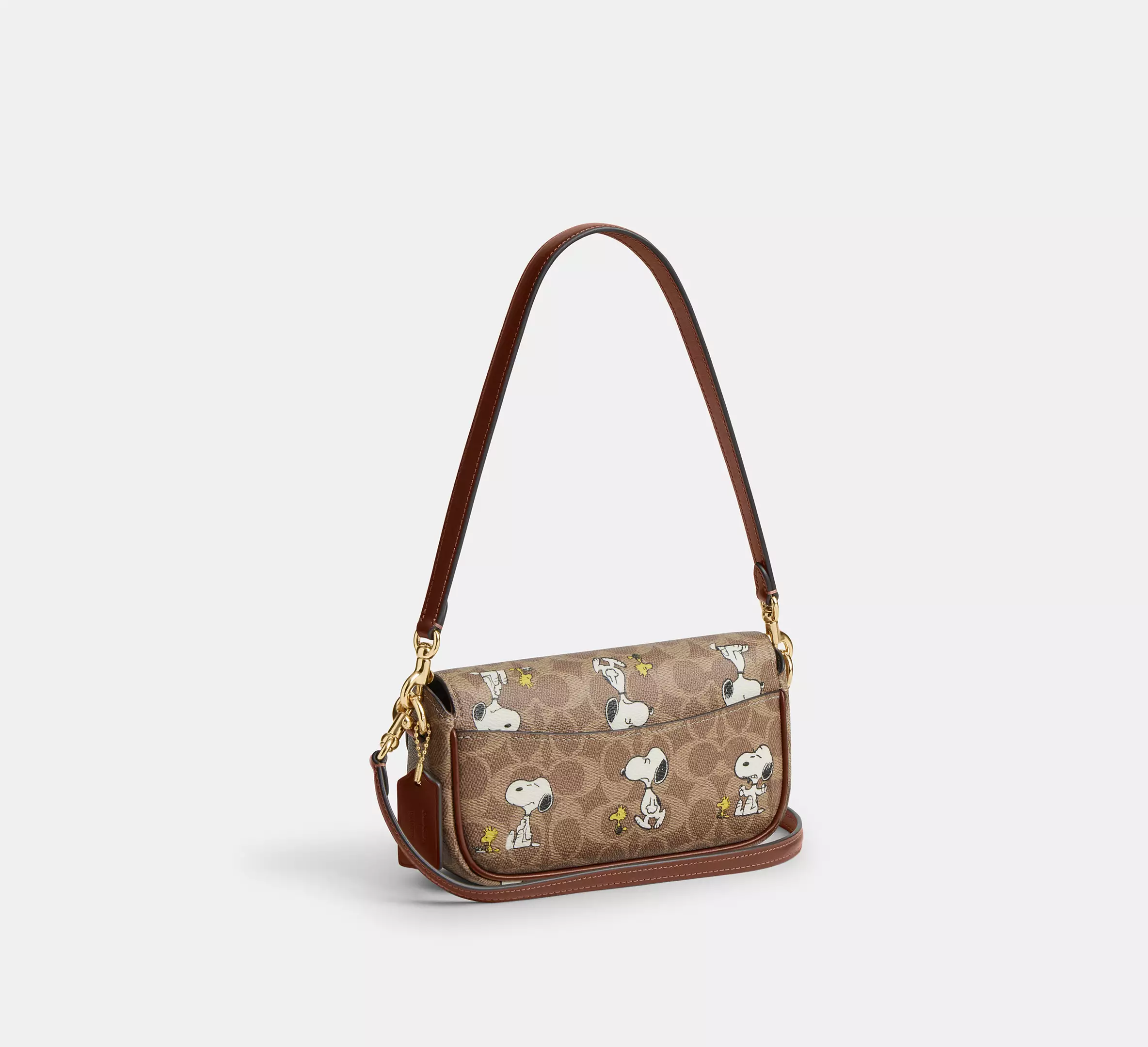 Peanuts Hailey Flap Bag in Signature Canvas with Snoopy Print