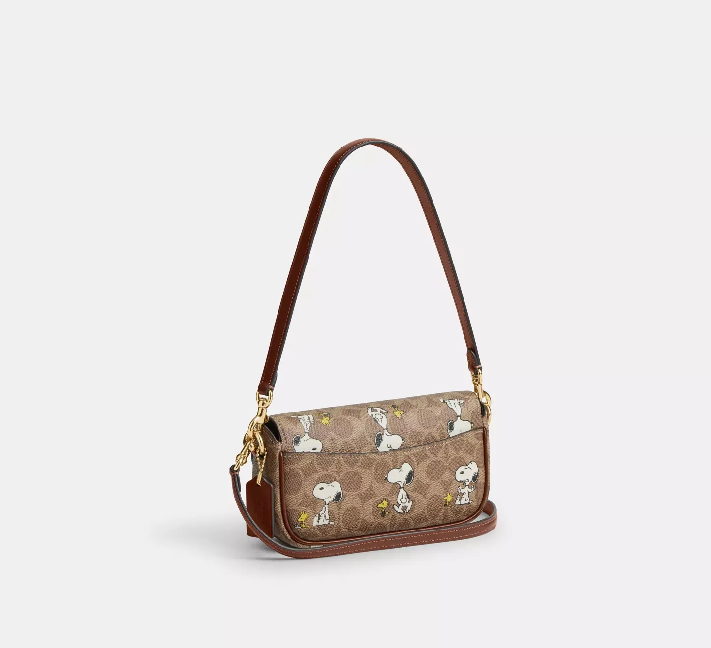 Peanuts Hailey Flap Bag in Signature Canvas with Snoopy Print