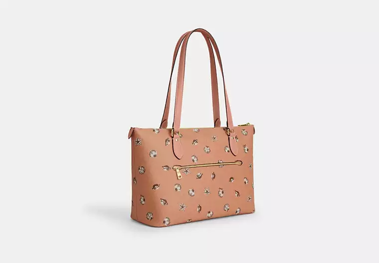 Gallery Tote Bag With Shell Print