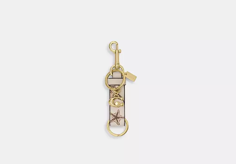 Trigger Snap Bag Charm With Shell Print