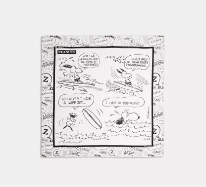Cothtach X Peanuts Newspaper Print Silk Square Scarf
