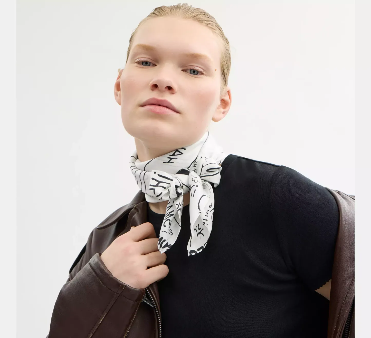 Cothtach X Peanuts Newspaper Print Silk Square Scarf