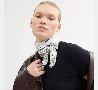 Cothtach X Peanuts Newspaper Print Silk Square Scarf