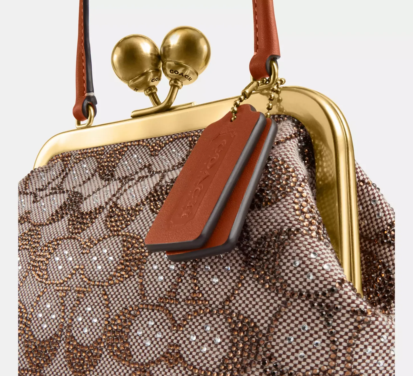 Kisslock Frame Bag 16 In Crystal Signature Jacquard