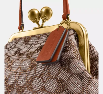 Kisslock Frame Bag 16 In Crystal Signature Jacquard