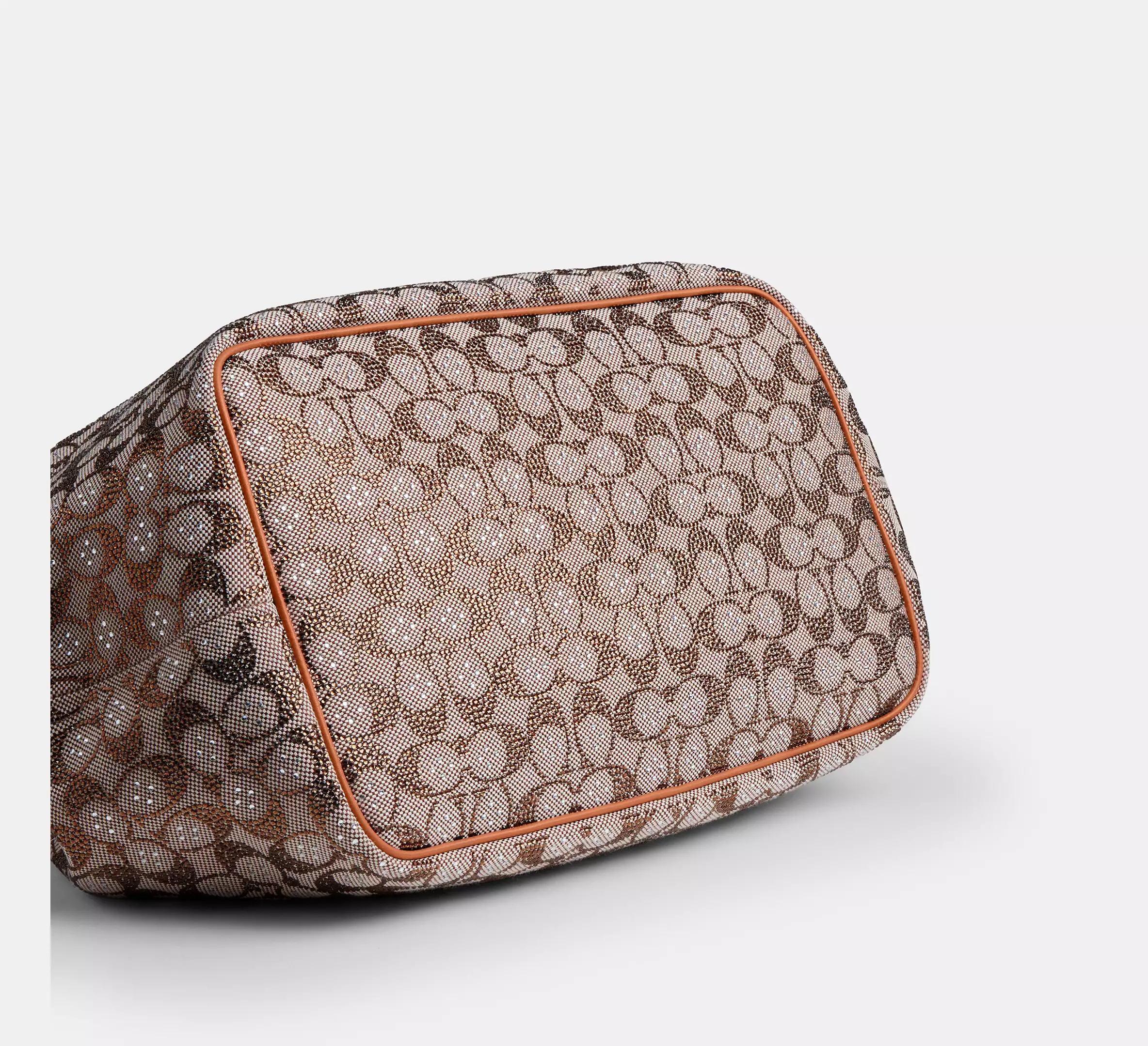 Large Kisslock Frame Bag In Crystal Signature Jacquard