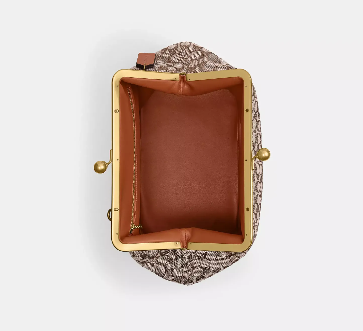 Large Kisslock Frame Bag In Crystal Signature Jacquard