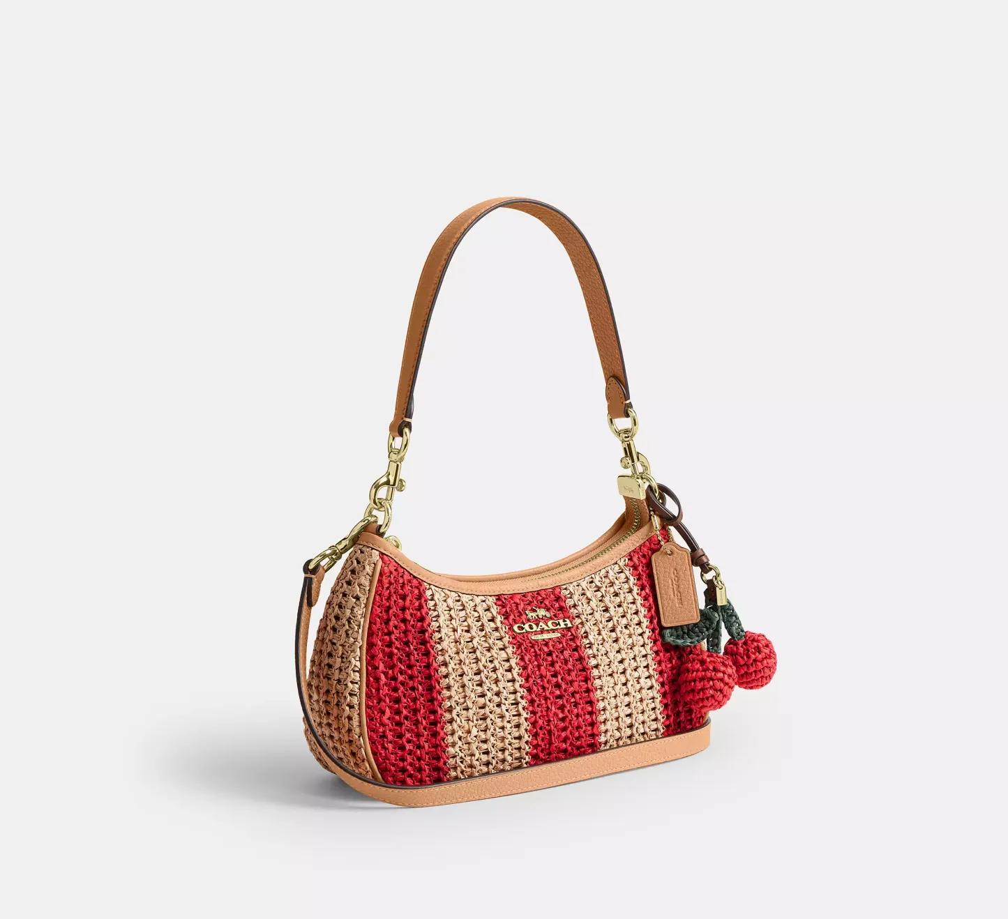 Teri Shoulder Bag With Stripes And Charm