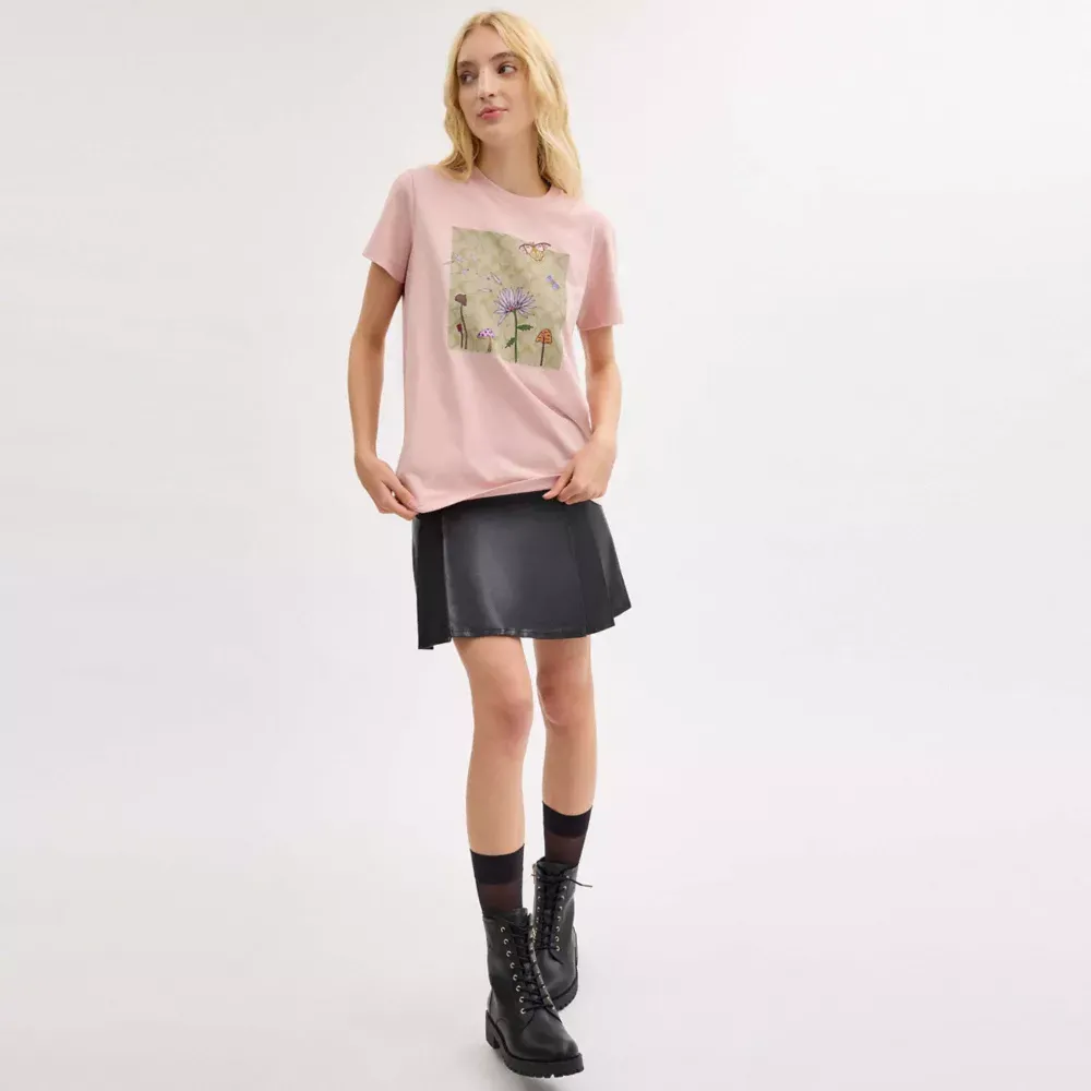 Cothtach X Observed By Us Florals Signature Square T Shirt In Organic Cotton