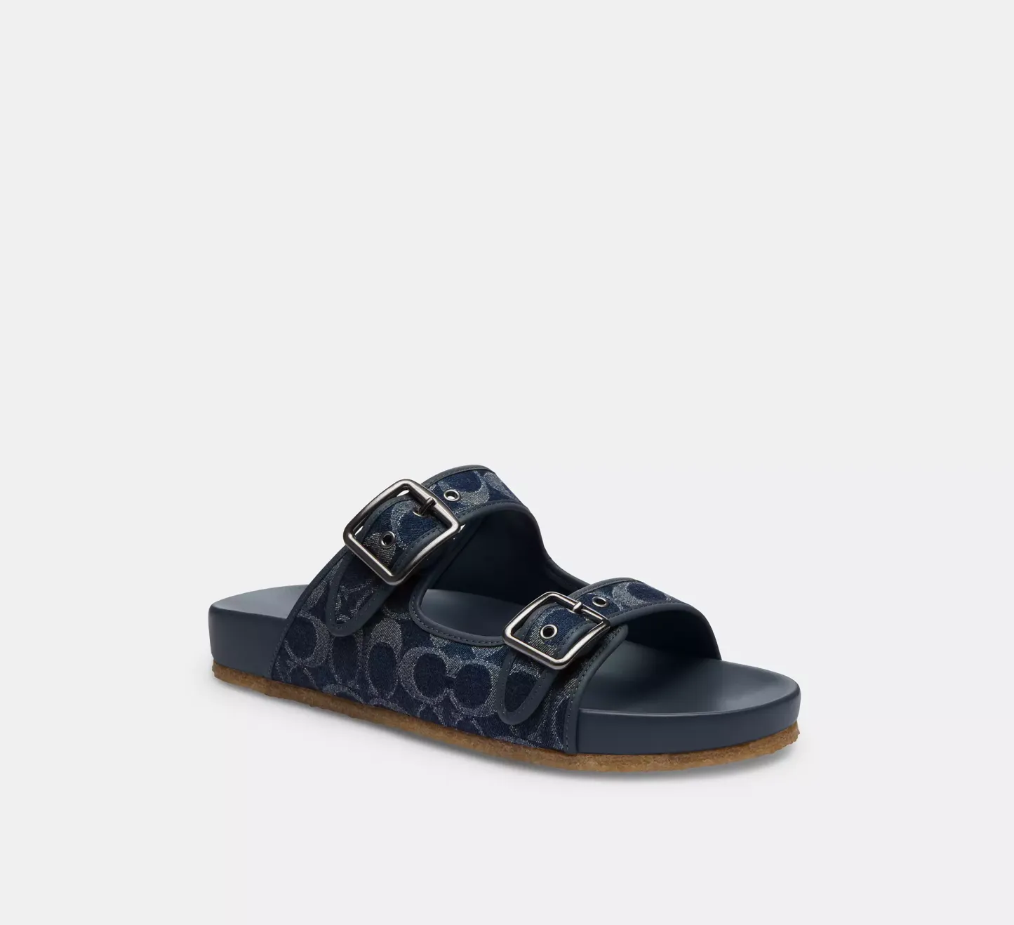 Buckle Strap Sandal In Signature Denim