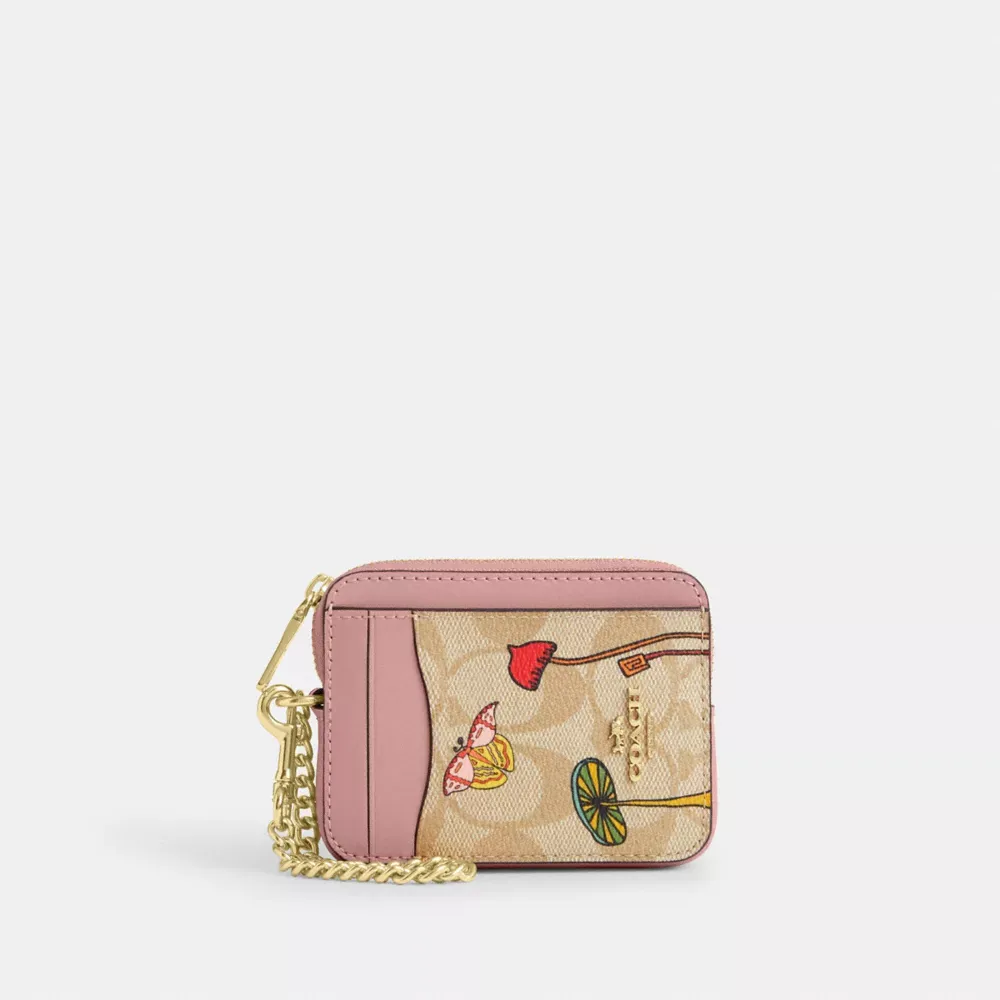 Cothtach X Observed By Us Zip Card Case In Signature Canvas