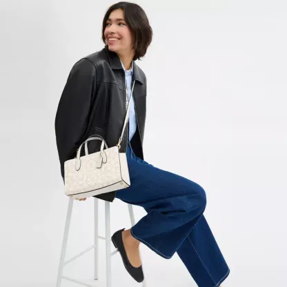 Nina Small Tote Bag With Signature Rivets