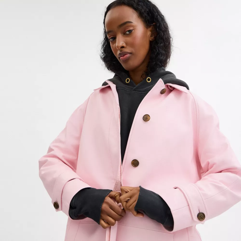 Leather Wind Coat