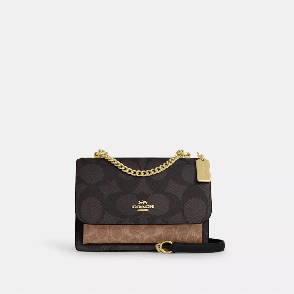 Klare Crossbody Bag In Blocked Signature Canvas