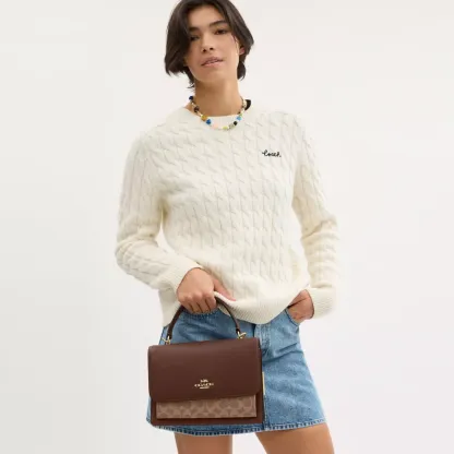  Klare Top Handle Bag In Signature Canvas