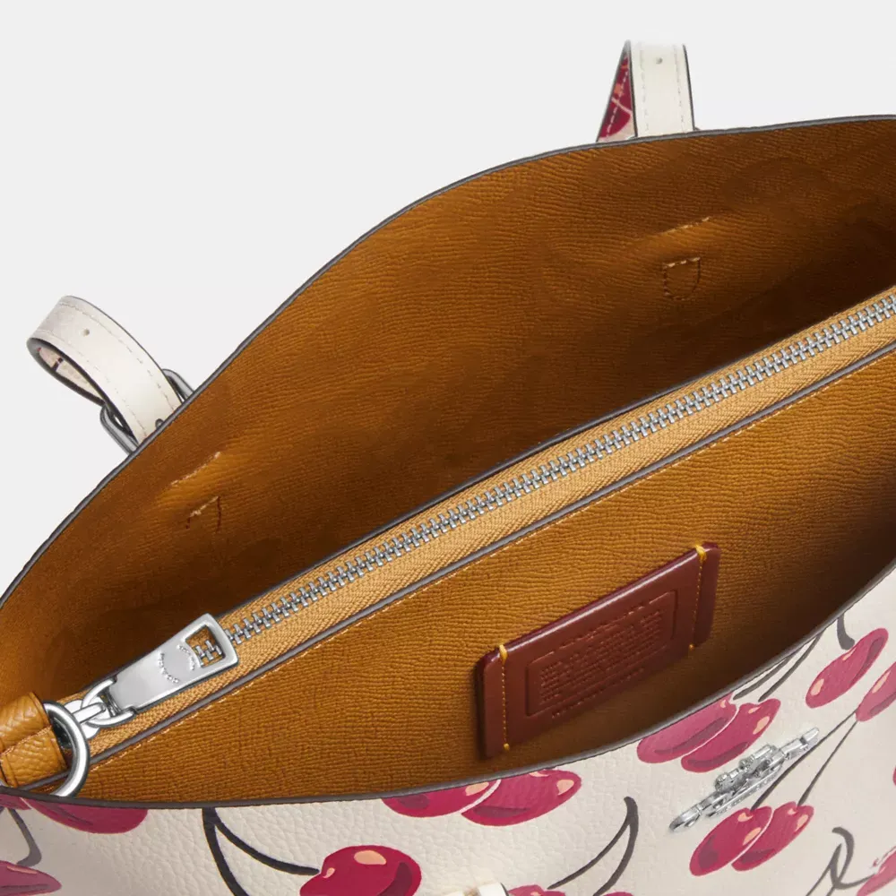 Mollie Tote Bag 25 With Cherry Print