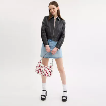 Teri Hobo Bag With Cherry Print
