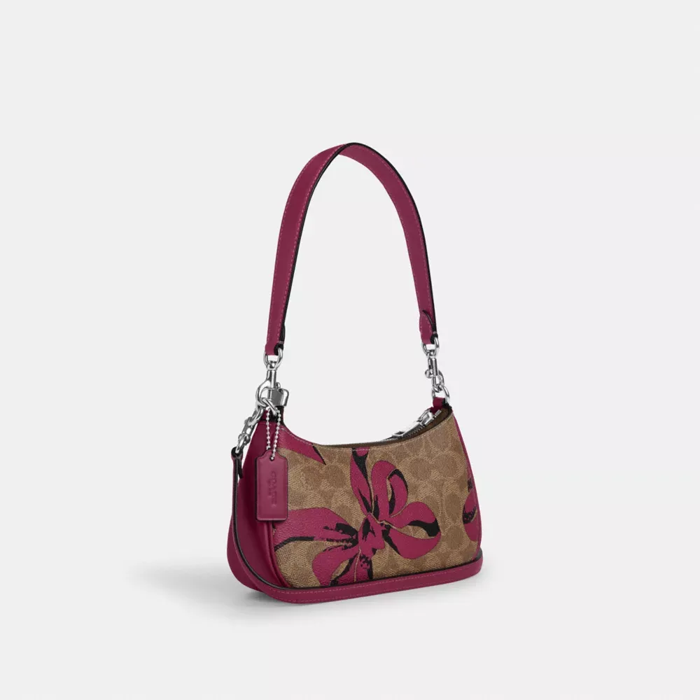 Teri Mini Crossbody Bag In Signature Canvas With Bow Print